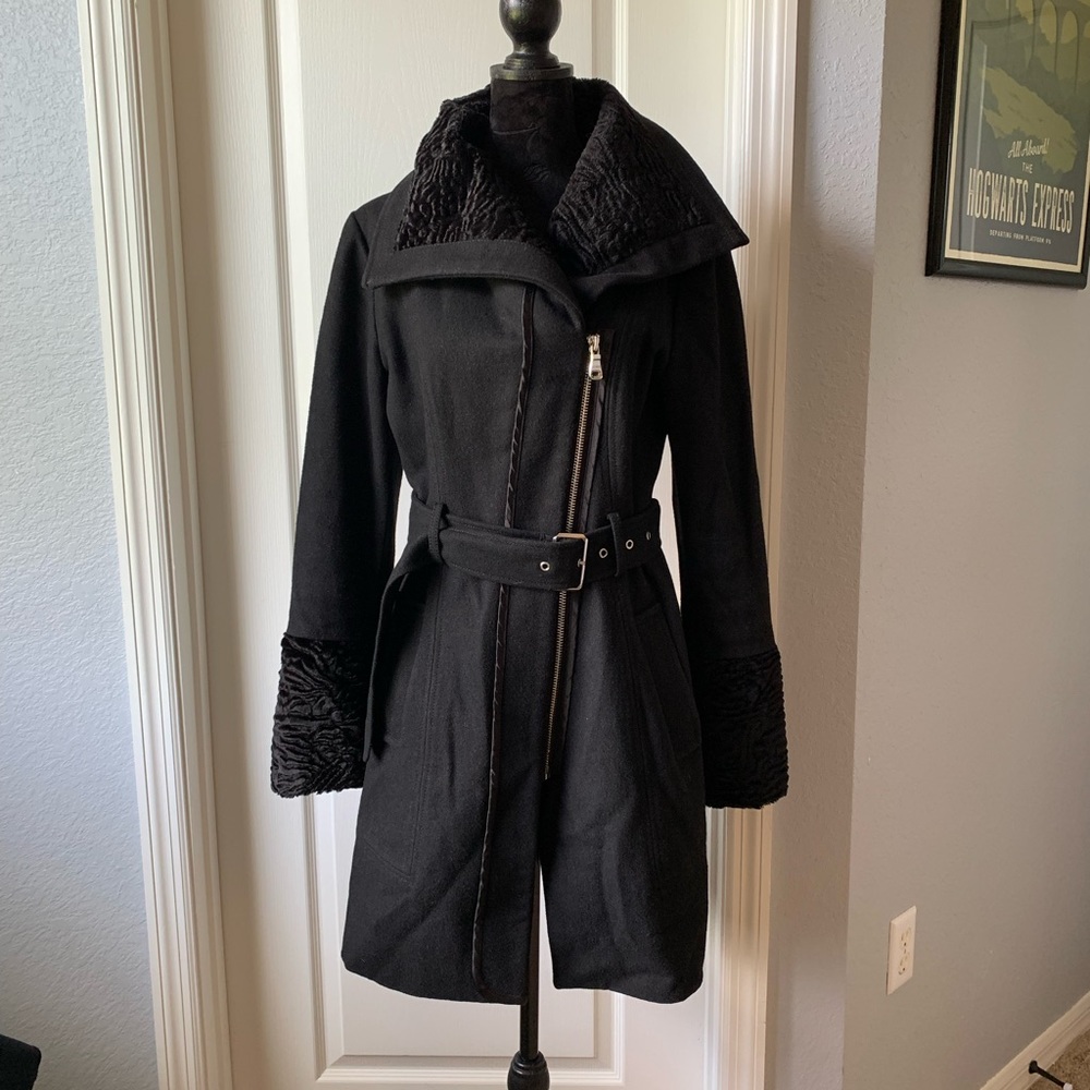 Black Guess Coat with Belt